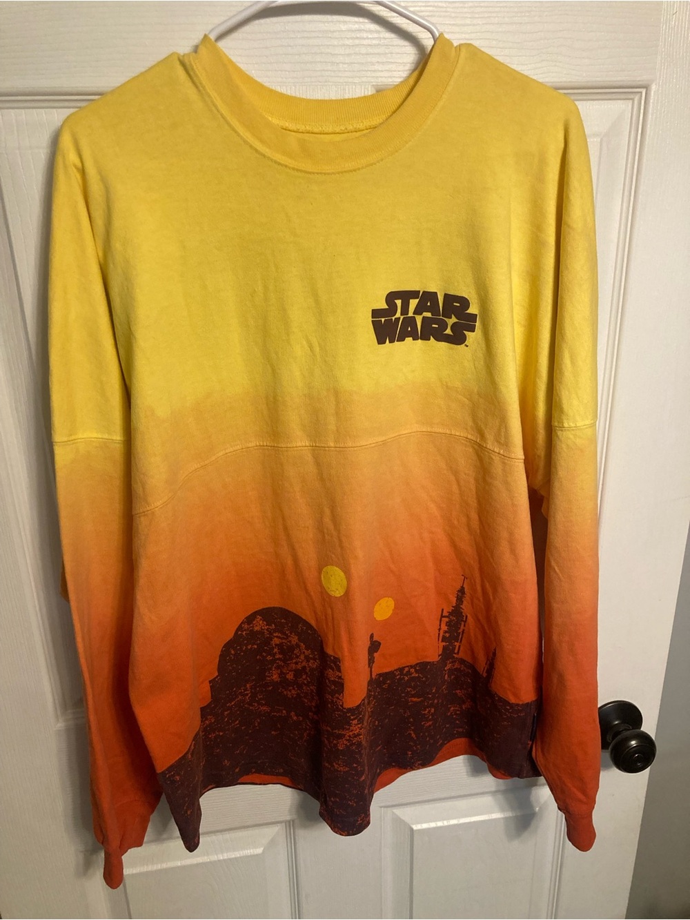 Disney Star Wars Yellow to Orange Ombre Crewneck Sweatshirt
